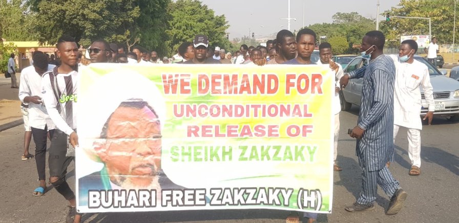 protest in abuja on 6 jan 2021 callling to free zakzaky